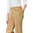 thumbnail image 5 of Risen Women's High Waist Fringe Hem Wide Leg Jeans, 5 of 11