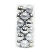Cheapark 24Pcs 1.18 In Shatterproof Christmas Baubles - Hanging Ball Pendants for Tree & Holiday Home Decor