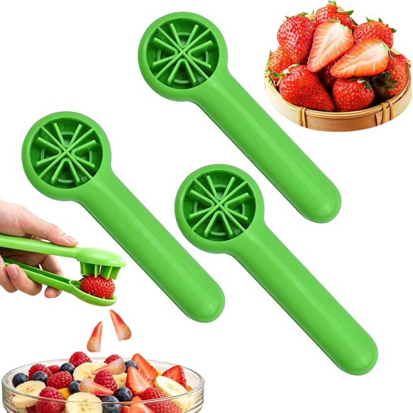 Outil Coupe-Grappes, Nouveaux Outils Trancheurs 2026 pour Grappes Tomate Cerise Fraise en 4 Pcs pour Salade de Légumes et Fruits, Trancheur Quart de Fruit Gadget de Cuisine (3 Pcs)