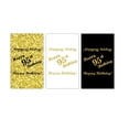 thumbnail image 2 of 95th Birthday Miniatures Candy Bar Wrapper, (Set of 60) Mini Candy Bar Stickers; 3 Designs: 24 Gold, 24 Black, 12 White, Candy Not Included, 2 of 5