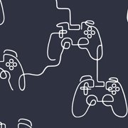 NEXT Gamer Doodle Navy Wallpaper