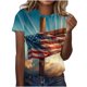 thumbnail image 1 of Tops de Ajuste Suelto para las Mujeres, Impresión Del Día Independiente Del Suéter Casual, Top de Manga Corta para las Mujeres, 1 of 6