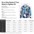 thumbnail image 5 of Kdxio Blue and White Butterflies Print Women Men Sun Protection UPF 50+ Jackets Zip Up Long Sleeve Hoodie Hiking Lightweight with Pockets, 5 of 7