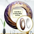 thumbnail image 3 of Designart "Tranquil Purple Pottery Spirals I" Abstract Spirals Round Mirror Wall Decor Modern - Large Beige Round Office Mirror - Round Mirror - 29" x 29", 3 of 6