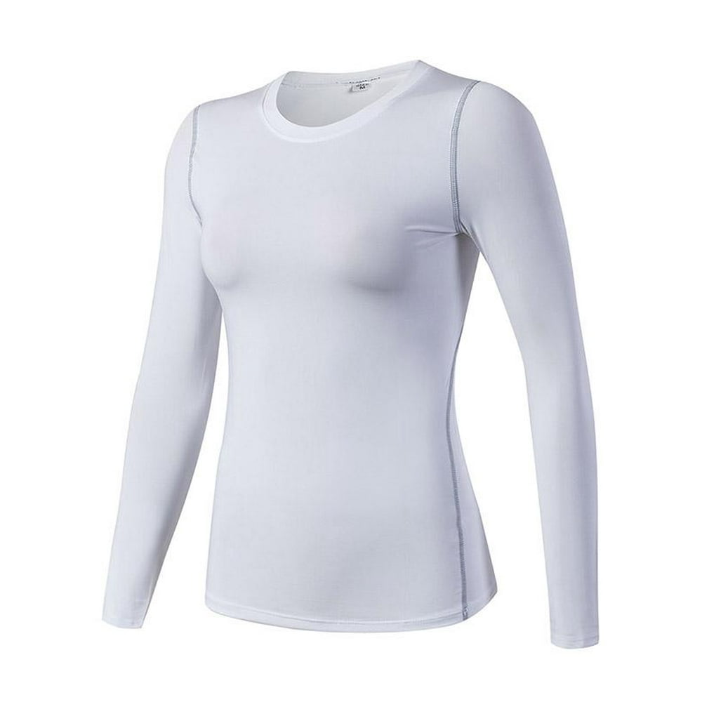 Uccdo Women's Compression Shirt Dry Fit Athletic Long Sleeve Running