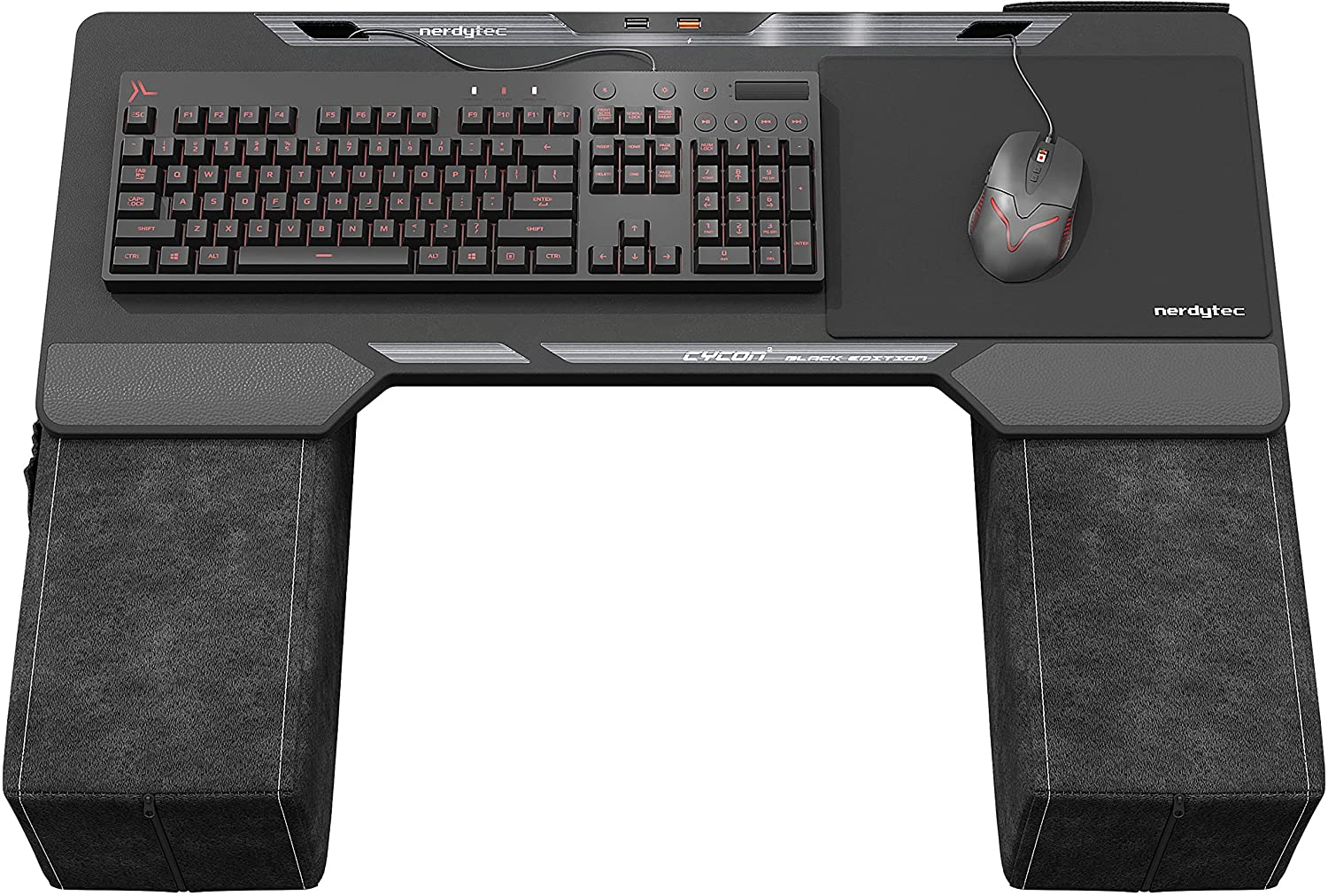 Black Edition Couch Gaming Desk for Mouse & Keyboard (for PC, PS4/5
