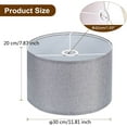 thumbnail image 2 of Drum Lampshades, Kvago Linen Lamp Shade, E27 Light Cover Replacement for Chandeliers Table Floor Lamp Kitchen Light Fixtures (Gray, 11.81''Top x 11.81'' Bottom x 7.87'' High), 2 of 8