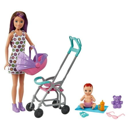 Barbie Skipper Babysitters Inc. Doll & Stroller Playset, for 3 Years & Up, Multicolor