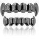 thumbnail image 1 of 18K oro plateado Hip Hop Vampire Fangs Top Bottom Teeth Grillz Set para hombres y mujeres Adepaton Accesorios para Disfraces, 1 of 2