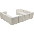 thumbnail image 4 of Meridian Furniture Quincy Sectionnel Modulaire en Velours Crème, 4 of 14