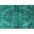 thumbnail image 1 of Ahgly Company Machine Washable Indoor Rectangle Oriental Turquoise Blue Industrial Area Rugs, 8' x 12', 1 of 4