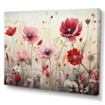 thumbnail image 2 of Designart "Coral Flower landscape Ruby Garden II" Abstract Botanicals Wall Art Print, 2 of 5