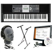 Yamaha YPT230 61-Key Full Size Premium Keyboard Pack with Power Supply, Headphones and eMedia Instructional Software