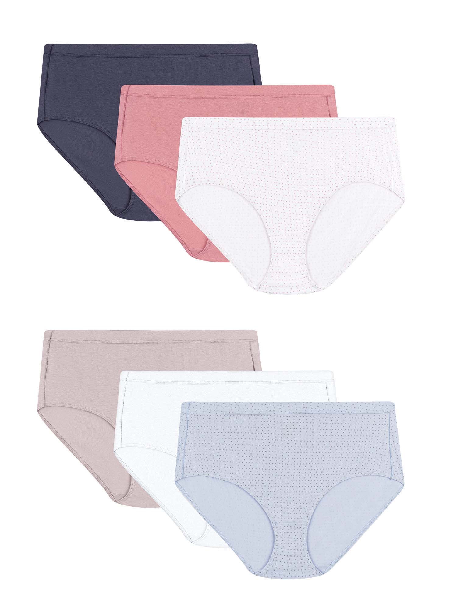 Just My Size Women's Pure Comfort Cotton Brief Underwear, 6Pack