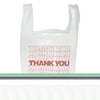 Inteplast Group "Thank You" Handled T-Shirt Bags, 11 1/2 x 21, Polyethylene, White, 900/Carton