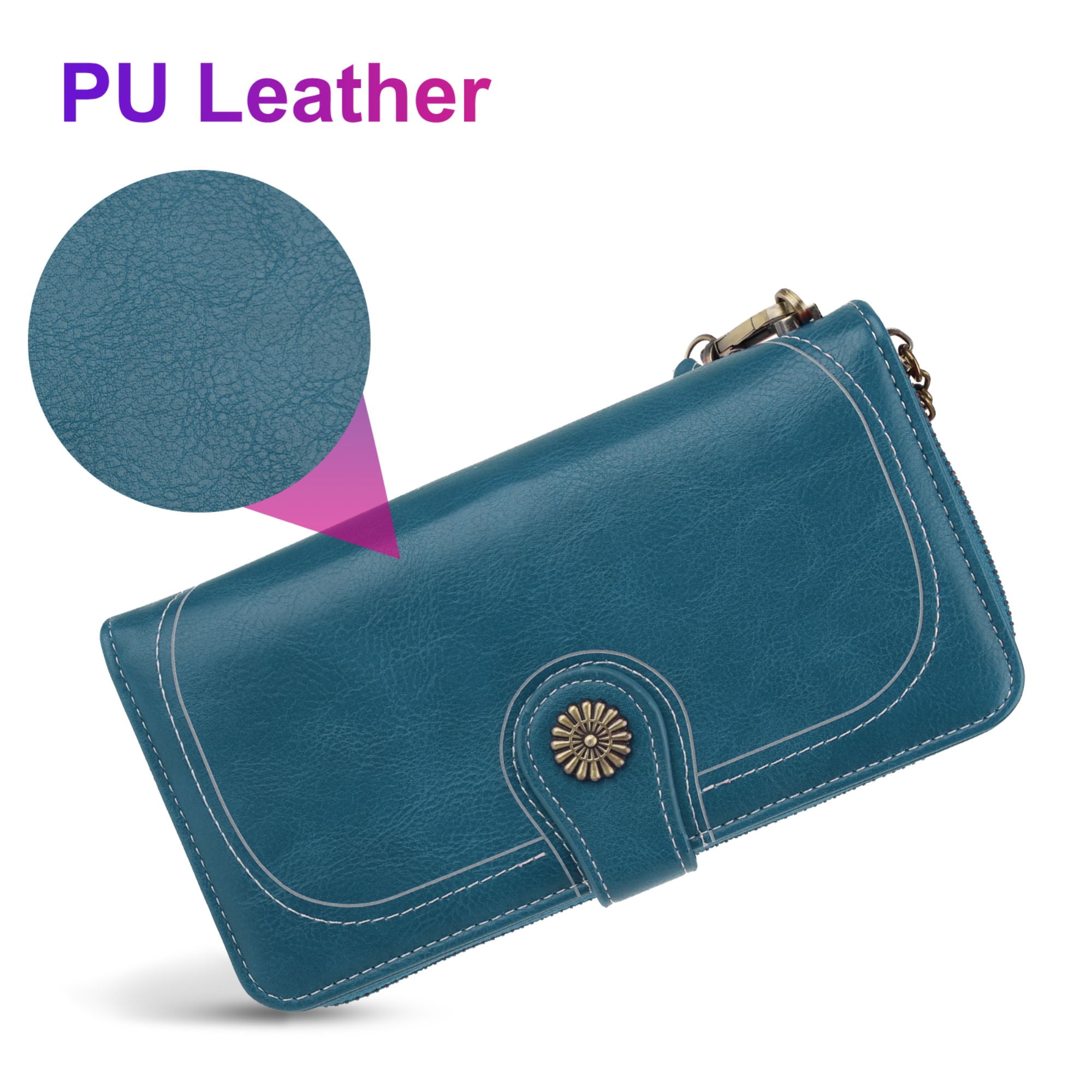  TIME WARRIOR Women's Wallet DA RFID Blocking Leather