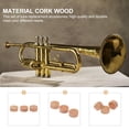 thumbnail image 3 of RENACLIPY 3 Pcs Coussins de Tuba Musical en Liège Réparation Accessoires en Bois de Liège Kaki, 3 of 7