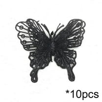 chaungfeng 10-Pack Sparkling Butterfly Ornaments, Glittering Decor, for Christmas Tree, Wedding Wreath, Gift Box, 5.1"x4.5"