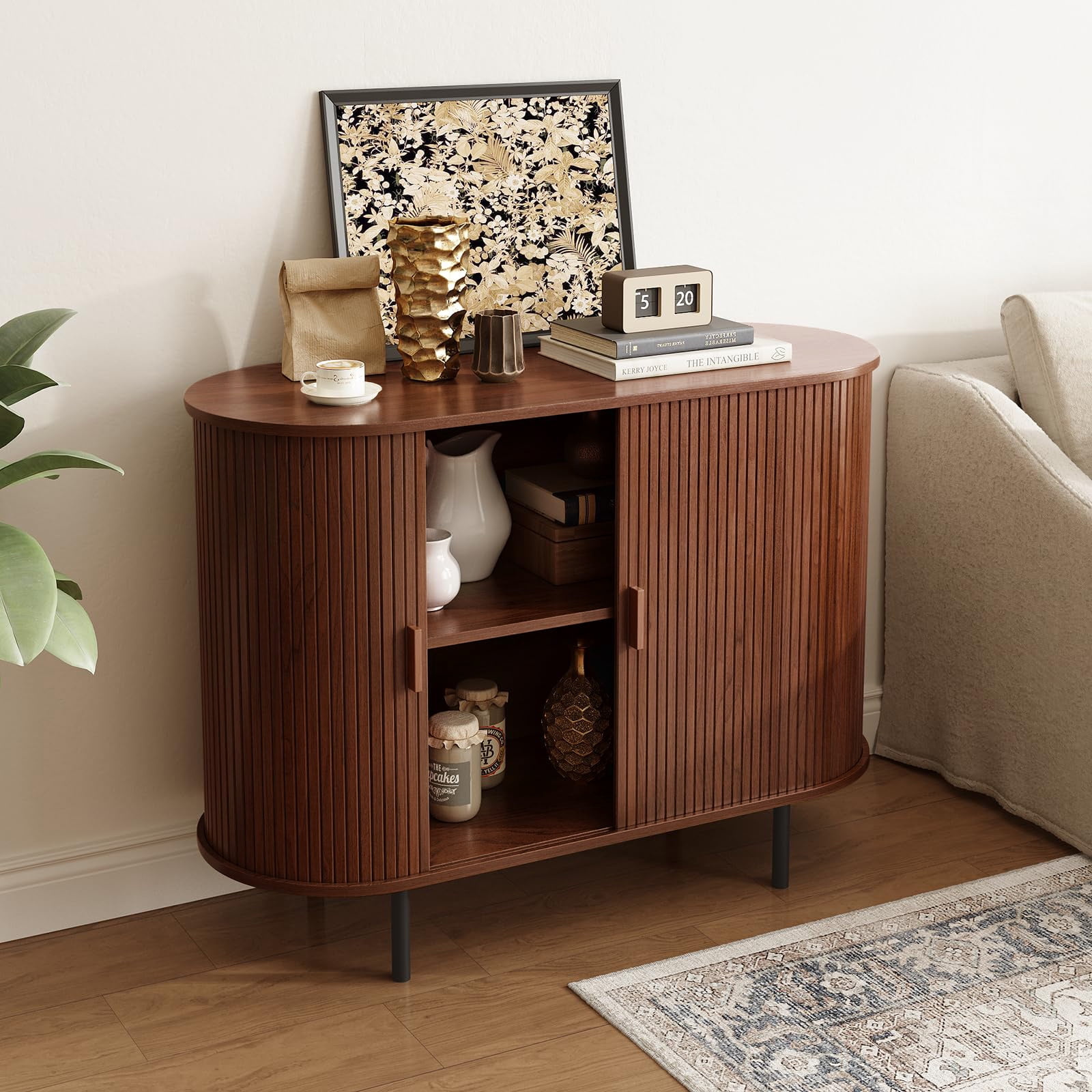 MARNUR 40" Sideboard Buffet Cabinet with Sliding Doors