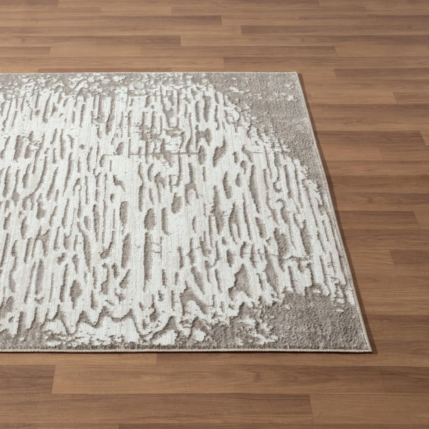 Luxe Weavers Artistic Textured Metallic Gray 4x5 Area Rug, Modern Carpet for Living Room