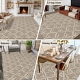 thumbnail image 5 of 8'x10' Area Rugs, Brown Floral Indoor Outdoor Area Rug for Living Room Bedroom, Vintage Modern Geometric Abstract Art Washable Bathroom Rugs Kitchen Floor Carpet Mats Home Decor Aesthetic, 5 of 8
