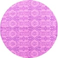 thumbnail image 1 of Ahgly Company Indoor Round Abstract Pink Modern Area Rugs, 8' Round, 1 of 4