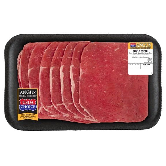 Beef Choice Angus Chuck Sizzle Steak, 0.6 - 1.55 lb Tray