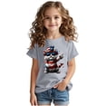thumbnail image 4 of DISKEBUISS Print Tops for Children's Fashion Crew Neck Short Sleeve Blouse for Casual Wear & 4Th of July Tops, 4 of 7