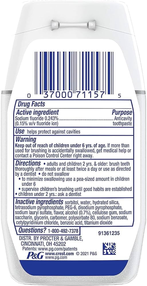 Crest Complete Plus Scope 3-In-1 Teeth Whitening Liquid Gel Toothpaste 4.6 Ounce (Pack Of 6)