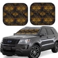 thumbnail image 1 of Balery Gold Dragonfly Mandala Parasol para parabrisas de coche de 2 piezas | Parasol plegable para parabrisas delantero de coche para la mayoría de sedanes-Small, 1 of 6