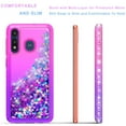 thumbnail image 5 of Motorola Moto E 2020 Phone Case, with [Tempered Glass Protector Included] Liquid Floating Glitter Quicksand Bling with Spot Diamond Cover - Pink/Purple, 5 of 6