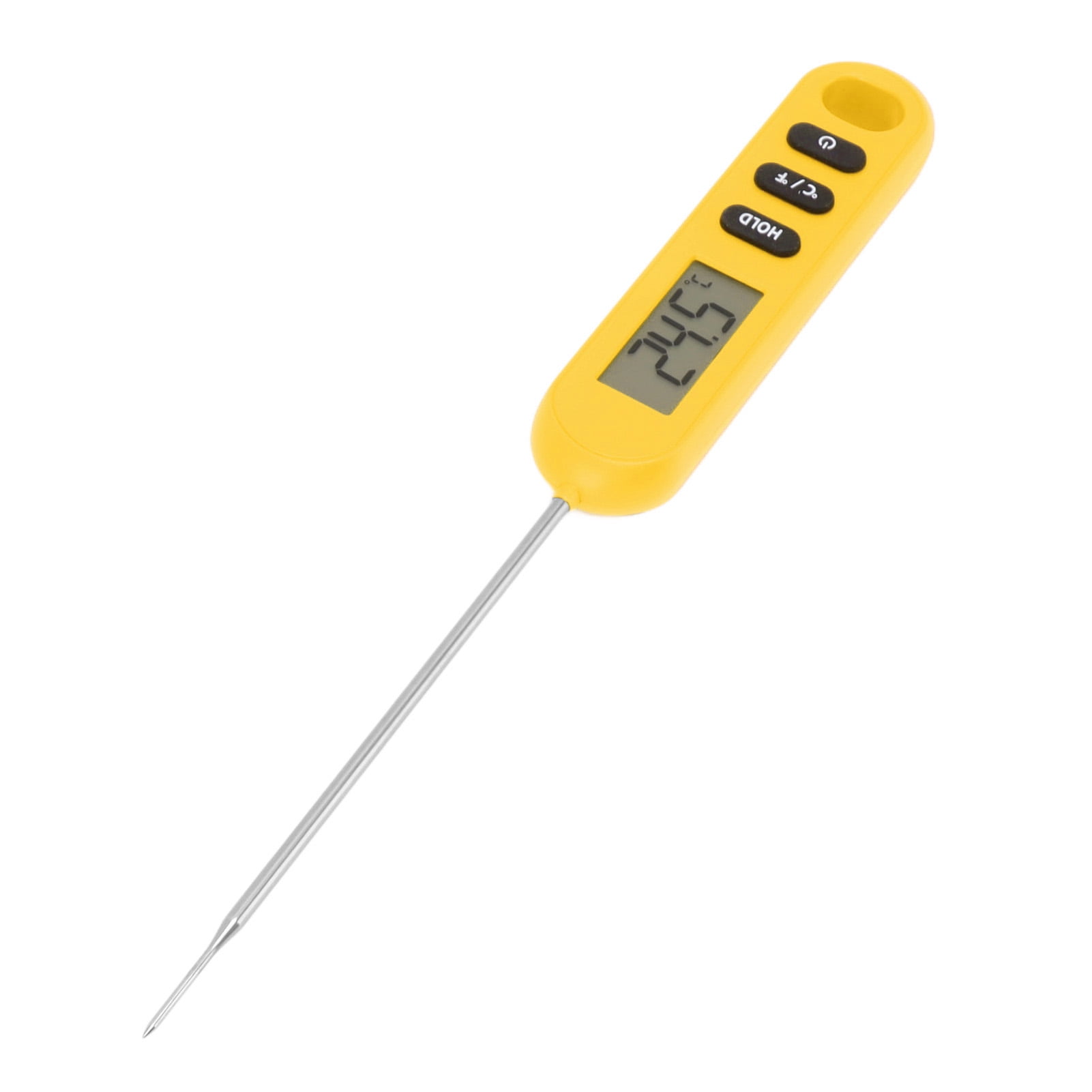 Dekaim Thermomètre à Viande Numérique, Thermomètre Alimentaire à Lecture Instantanée avec écran LCD rétroéclairé pour Cuisine, Barbecue, Eau, Viande, Cuisson des Aliments (Orange)