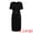 Black, variant on Women's Business Work Short Sleeve Pencil V-Neck Bodycon Dresses 2XL Black