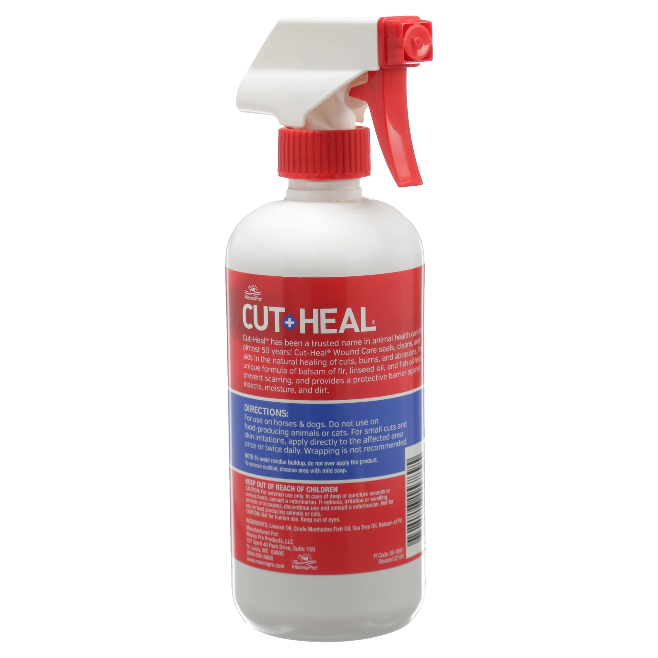 Manna Pro Cut-Heal Wound Care Liquid Spray for Horse & Dog, 16 fl. oz.