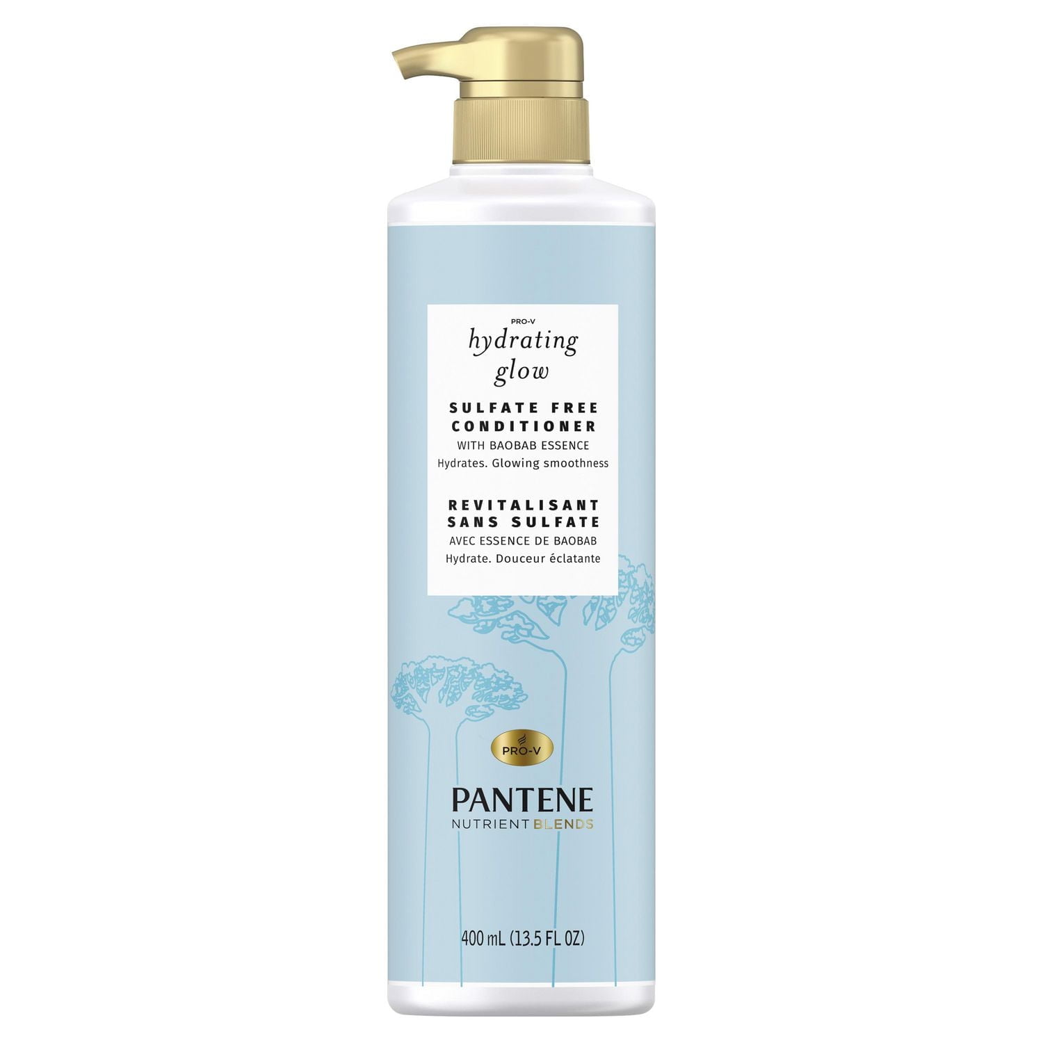 REVITALISANT Éclat hydratant SANS SULFATE PANTENE NUTRIENT BLENDS avec essence de baobab 400 mL