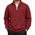 thumbnail image 5 of Aezemi Quarter Zip Sweatshirt for Men Pullover No Hood Long Sleeve Casual Soft Mock Neck Sweatshirt Fall Winter Workout Sports Outerwear Top L, 5 of 7