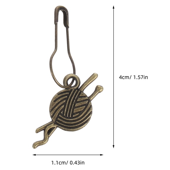 GAXIRE 12pcs Brown Antique Metal Stitch Holders for Knitting Projects for Crocheting Enthusiasts
