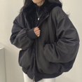 thumbnail image 4 of Thickened Double-sided Wear Corduroy Parkas Thin LightLong Sleeve Hooded Warm Woman Jacket Lady Overcoat Autumn Winter, 4 of 5