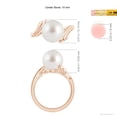 thumbnail image 5 of ANGARA South Sea Cultured Pearl Ring with Wing Motifs in 14K Rose Gold for Women | June Birthstone, Birthday, Anniversary, Jewelry Gift for Women | Pearl Ring, 5 of 9