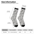 thumbnail image 2 of Xecao Silver Glitter Pattern Sport Socks for Women and Men Crew Socks Sporty Calf Socks Casual Socks, 2 of 6