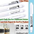 thumbnail image 2 of LEEYNEERWhite Liquid Chalk Markers Chalk Markers White White Dry Erase Markers Pen for Chalkboard Signs  Windows  Blackboard  Glass - 3-6mm Chisel Tip  3mm Fine Tip, 2 of 2