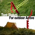 thumbnail image 3 of 10 Pack Camping Tent Stakes Nails Pegs Aluminum Alloy Ultralight Heavy Duty, Red, 3 of 5
