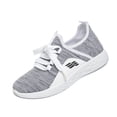 thumbnail image 2 of pwidon Women's Walking Sneakers Lightweight Lace Up Athletic Running Shoes Breathable Fly Knit Casual Sport Trainers Grey Black Gray 6.5, 2 of 6