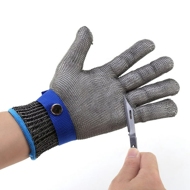 Ylshrf Cut Resistant Protection Glove Cut Resistant Glove Anti Cut Glove Butcher Glove Cut Proof Stab Resistant Stainless Steel Wire Metal Mesh Butche