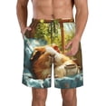 thumbnail image 1 of Fotbe Lazy Home Style Guinea Pig Trajes de Baño Estampados para Hombre, Shorts de Verano de Secado Rápido, Ropa de Playa, Bañadores-Medium, 1 of 6