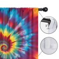 thumbnail image 4 of Blackout Kids Curtains,Colorful Rainbow Tie Dye Spiral Pattern Childrens Insulated Curtains Set Of 2,Bedroom Essentials,Toddler Room Decor 52"x63", 4 of 5