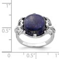 thumbnail image 3 of 925 Sterling Silver Lapis Lazuli Ring Natural Stone Shell Wood, 3 of 7