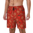 thumbnail image 2 of Balery Tomatoes Mens Swim Trunks Swim Shorts for Men Quick Dry Inseam Beach Shorts with Compression Liner Pocket-Large, 2 of 9