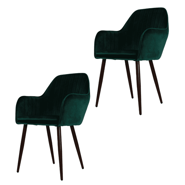 Sillas de Casa Mundo In Trento Velvet Tapizadas verde