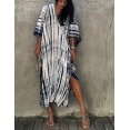 thumbnail image 3 of Robe de Plage Imprimée pour Femmes à Manches Courtes Grande Taille, 3 of 5